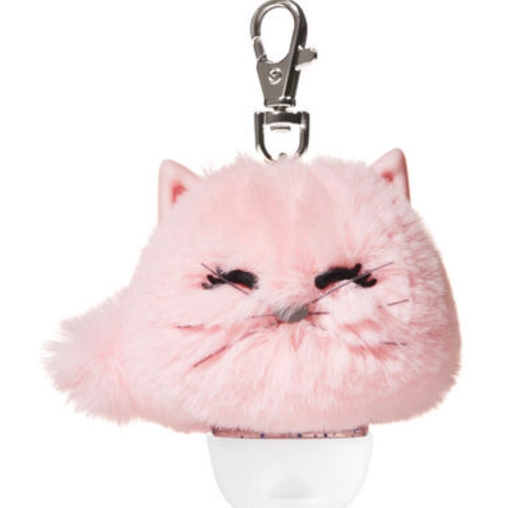 Cat Pom Pocketbac Holder Keychain Bath & Body Work
